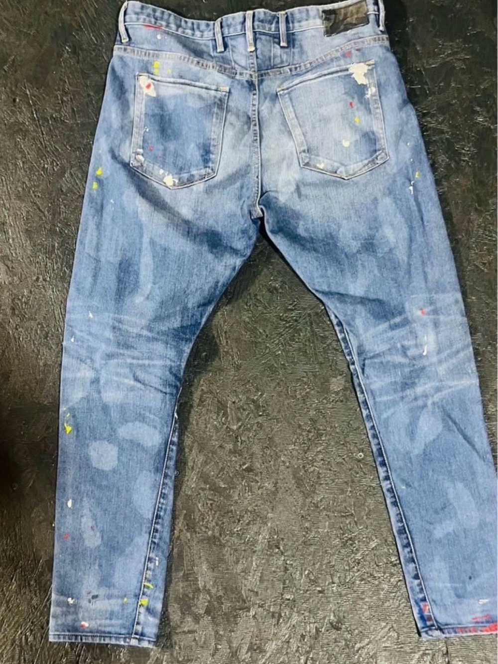 Free People Rare Paint Tortoise Jeans Paint Splatter Edition - Picture 3 of 4